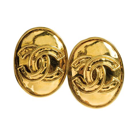 chanel logo earrings cheap|vintage chanel logo earrings.